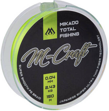 Plecionka Ultralight MIKADO M-Craft fluo green 0,06mm 3,83kg 150m