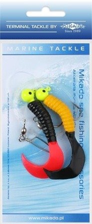 Przywieszka MIKADO Jighead Rig Yellow Red Black 7,5cm